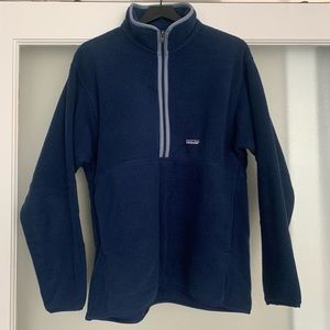 Patagonia Synchilla 1/2 Zip Fleece with Pocket - Mens, Large, Navy